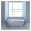 left drain bathtub Streamline Bath Bathroom Tub White Soaking Wall Adjacent Apron Tub