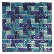 Mosaic Tile and Decorative Til Tesoro RIPPLE KEERIPPBL40SPR Mosaic Complete Vanity Sets 