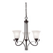 chandelier light small Thomas Lighting Chandelier Chandelier Oil Rubbed Bronze, White Glass Traditional