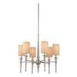 small silver chandelier Thomas Lighting Chandelier Chandelier Brushed Nickel Transitional