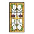 Wall Art Toscano TF28030 840798118415 Home Décor > Unique Wall Decor RedBurgundyruby Antique Floral flower flowers Stained Glass Window art glass 