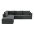 white sectional sofa with chaise Tov Furniture Sectionals Charcoal