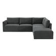 navy blue velvet sectional couch Tov Furniture Sectionals Charcoal