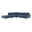 small gray leather sectional Tov Furniture Sectionals Blue