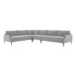 large sectional couch leather Tov Furniture Sectionals Grey