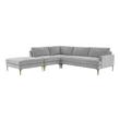 large couch with chaise lounge Tov Furniture Sectionals Grey