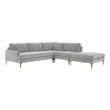 small sectional sofa with pull out bed Tov Furniture Sectionals Grey
