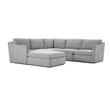 mid century black leather sofa Tov Furniture Sectionals Grey