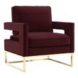 futuristic lounge chair Tov Furniture Accent Chairs Chairs Maroon