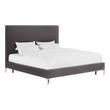 fabric queen bed frame with storage Tov Furniture Beds Beds Grey
