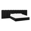 simple bed frame double Tov Furniture Beds Black