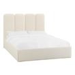 queen mattress platform base Tov Furniture Beds Cream