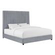 grey velvet king bed Tov Furniture Beds Grey