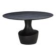 grey round extendable dining table Tov Furniture Dining Tables Black