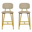 Tov Furniture Bar Chairs and Stools, Cream,beige,ivory,sand,nudeGold, Bar,Counter, Metal, Leather, Metal,Plywood,Vegan Leather, Dining Room Furniture, Stools, 793580623416, TOV-D68561