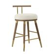 Tov Furniture Bar Chairs and Stools, Cream,beige,ivory,sand,nudeGold, Bar,Counter, Wood, Velvet, Cream, Ash,Iron,Velvet, Dining Room Furniture, Stools, 793580626684, TOV-D68685