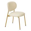 velvet dining chairs with gold legs Tov Furniture Dining Chairs Cream