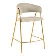 taupe velvet bar stools Tov Furniture Stools Cream