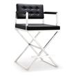 Tov Furniture Bar Chairs and Stools, Black,ebony, Bar,Counter, Footrest, Black, Stainless Steel, Dining Room Furniture, Stools, 641676978356, TOV-K3623