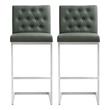 leather counter height barstools Tov Furniture Stools Grey