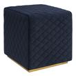 bench leather ottoman Tov Furniture Navy