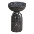 small glass console table Tov Furniture Side Tables Black