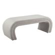wood leather arm chair Tov Furniture Benches Light Grey