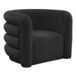 club chair velvet Tov Furniture Accent Chairs Black