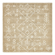 Rugs Unique Loom Tribal Rabat Shag Polypropylene Taupe 3139395 Area Rugs synthetics Olefin polyester po Square 8x8 