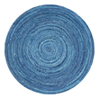 Rugs Unique Loom Braided Chindi 100% Cotton Blue 3142674 Area Rugs Blue navy teal turquiose indig Cotton denim Round 8x8 