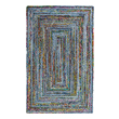 solid runner rugs Unique Loom Area Rugs Blue/Multi Hand Braided; 8x5