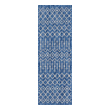 Rugs Unique Loom Outdoor Tribal Trellis Polypropylene Blue/Ivory 3145032 Area Rugs Blue navy teal turquiose indig synthetics Olefin polyester po Area Rugs Area rugOutdoor Octagons 6x2 