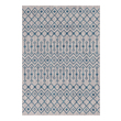 Rugs Unique Loom Outdoor Tribal Trellis Polypropylene Gray/Teal 3145051 Area Rugs Blue navy teal turquiose indig synthetics Olefin polyester po Area Rugs Area rugOutdoor Octagons Rectangular 10x7 