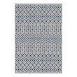 Rugs Unique Loom Outdoor Tribal Trellis Polypropylene Gray/Teal 3145052 Area Rugs Blue navy teal turquiose indig synthetics Olefin polyester po Area Rugs Area rugOutdoor Octagons Rectangular 9x6 