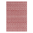 Rugs Unique Loom Outdoor Tribal Trellis Polypropylene Rust Red/Gray 3145060 Area Rugs Gray GreyRed Burgundy ruby synthetics Olefin polyester po Area Rugs Area rugOutdoor Octagons Rectangular 9x6 