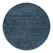 Rugs Unique Loom Davos Shag Polypropylene Marine Blue 3145917 Area Rugs Blue navy teal turquiose indig synthetics Olefin polyester po Round 5x5 