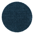 Rugs Unique Loom Davos Shag Polypropylene Marine Blue 3145918 Area Rugs Blue navy teal turquiose indig synthetics Olefin polyester po Round 6x6 