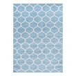 Rugs Unique Loom Rounded Trellis Frieze Polypropylene Light Blue 3146443 Area Rugs Blue navy teal turquiose indig synthetics Olefin polyester po Rectangular Round 11x8 