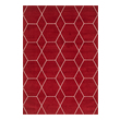 Rugs Unique Loom Geometric Trellis Frieze Polypropylene Red 3146659 Area Rugs Red Burgundy ruby synthetics Olefin polyester po Rectangular 10x7 