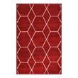 Rugs Unique Loom Geometric Trellis Frieze Polypropylene Red 3146664 Area Rugs Red Burgundy ruby synthetics Olefin polyester po Rectangular 3x2 
