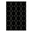 Rugs Unique Loom Geometric Trellis Frieze Polypropylene Black 3146675 Area Rugs Black ebony synthetics Olefin polyester po Rectangular 10x7 