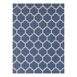 Rugs Unique Loom Trellis Decatur 100% Recycled Cotton Navy Blue/Ivory 3148012 Area Rugs Blue navy teal turquiose indig Cotton denim Rectangular 10x7 