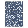 8 by 8 rug Unique Loom Area Rugs Navy Blue/Ivory Machine Made; 6x4