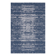 Rugs Unique Loom Static Decatur 100% Recycled Cotton Navy Blue/Ivory 3148126 Area Rugs Blue navy teal turquiose indig Cotton denim Rectangular 7x5 