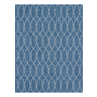 Rugs Unique Loom Outdoor Links Trellis Polypropylene Navy Blue/Ivory 3148806 Area Rugs Blue navy teal turquiose indig synthetics Olefin polyester po Area Rugs Area rugOutdoor Octagons Rectangular 12x9 