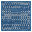 Rugs Unique Loom Outdoor Tribal Trellis Polypropylene Blue/Ivory 3150208 Area Rugs Blue navy teal turquiose indig synthetics Olefin polyester po Area Rugs Area rugOutdoor Octagons Square 6x6 
