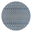 Rugs Unique Loom Outdoor Tribal Trellis Polypropylene Blue/Ivory 3150209 Area Rugs Blue navy teal turquiose indig synthetics Olefin polyester po Area Rugs Area rugOutdoor Octagons Round 8x8 