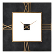 bedroom clock design Uttermost Concrete Square Wall Clock Textured Black Concrete With Lightly Antiqued Gold Leaf Accents. Quartz Movement Ensures Accurate Timekeeping. Requires One "AA" Battery.
