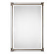 standing floor mirror with lights Uttermost Metallic Silver Mirror Clear Acrylic Rods Surrounding A Metallic Silver Leafed Metal Frame, Creating A Simple Yet Elegant Mirror Piece That Adds A Taste Of Contemporary To Any Room.