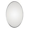 long decorative mirrors for walls Uttermost Brushed Nickel Oval Mirror This Upscale Vanity Mirror Features A Thick Steel Band Displaying Nice Depth With A Plated Brushed Nickel Finish.